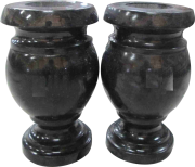 Round Turned Vase - Black