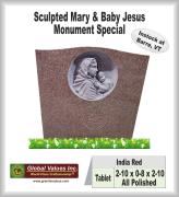 Sculpted Mary & Baby Jesus Monument Special